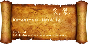 Keresztesy Natália névjegykártya